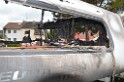 Wohnmobil ausgebrannt Koeln Porz Linder Mauspfad P033